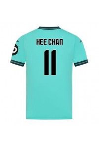 Wolves Hee-chan Hwang #11 Jalkapallovaatteet Vieraspaita 2025-26 Lyhythihainen